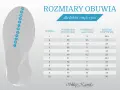Tabela rozmiarów obuwia. Rozmiar 47 ile cm? W tabeli nie ma rozmiaru 47, ale rozmiar 46 to 30 cm.