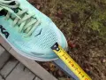 Miętowy but Hoka z miarką. Czy to ta am shoe company co to za firma?