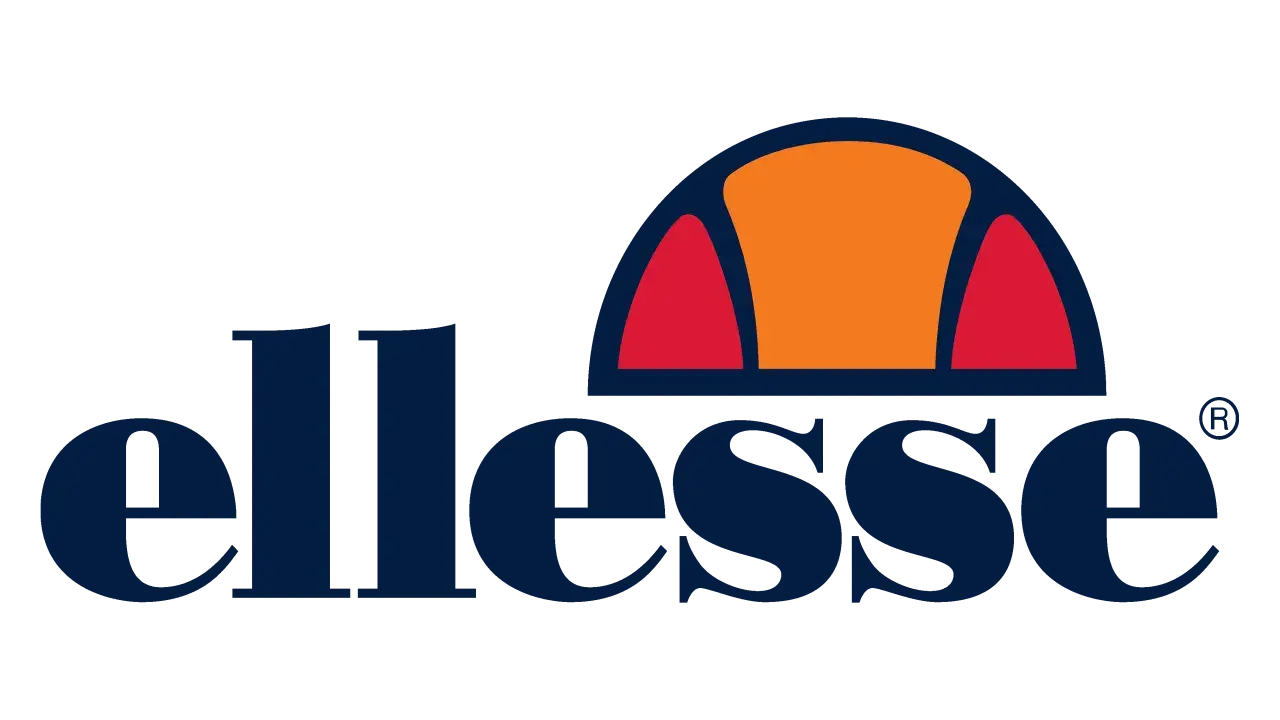 Logo marki ellesse, znanej z odzieży sportowej i lifestyle'owej.