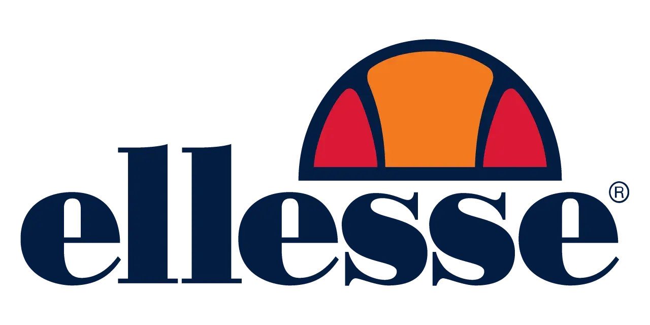 Logo marki ellesse, znanej z odzieży sportowej i lifestyle'owej.