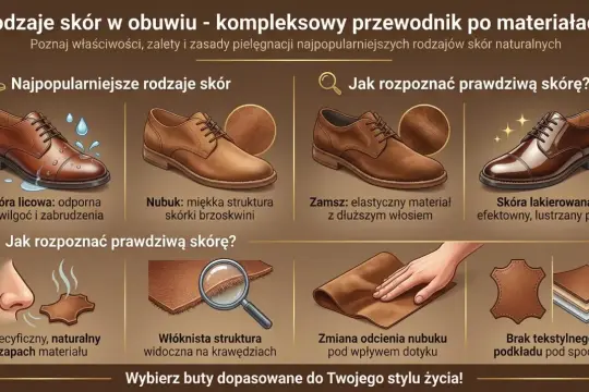 Przewodnik po rodzajach skór: licowa, nubuk, zamsz, lakierowana. Jak rozpoznać naturalną skórę po zapachu, strukturze i dotyku.
