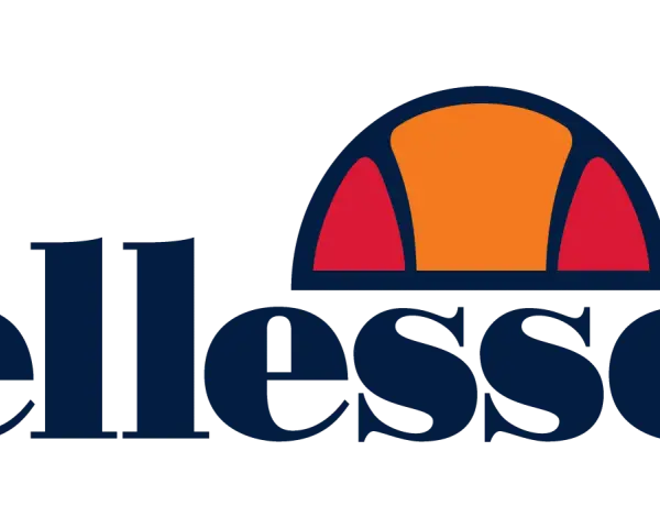Logo marki ellesse, znanej z odzieży sportowej i lifestyle'owej.