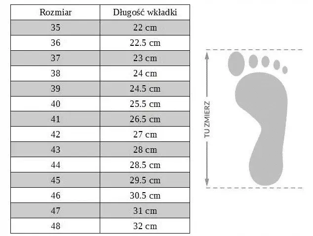 Rozmiar 41 1/3 ile to cm? Sprawdź dokładne wymiary stopy