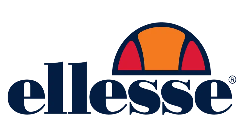 Logo marki ellesse, znanej z odzieży sportowej i lifestyle'owej.